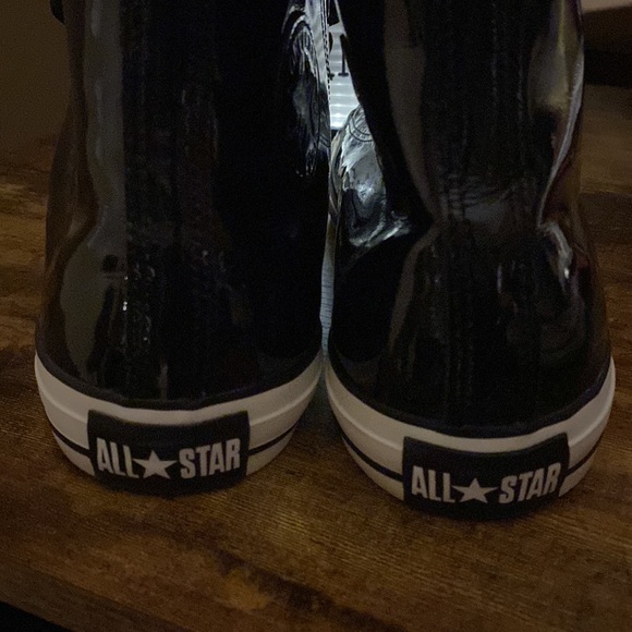 Black Patent High Top Converse All Stars main image 4